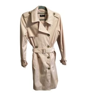 M&S Collection Womens Pink Double Breasted Belted Trench Coat Size 10